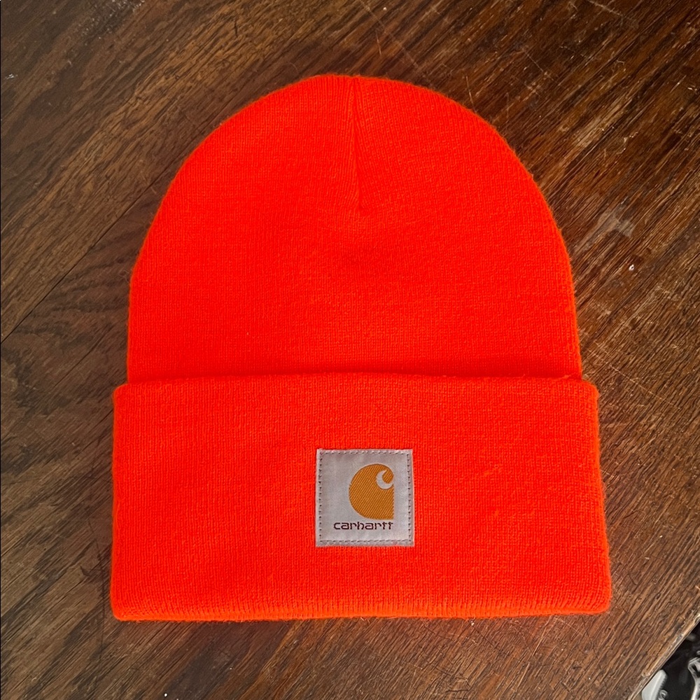 Carhartt Neon Orange Knit Beanie